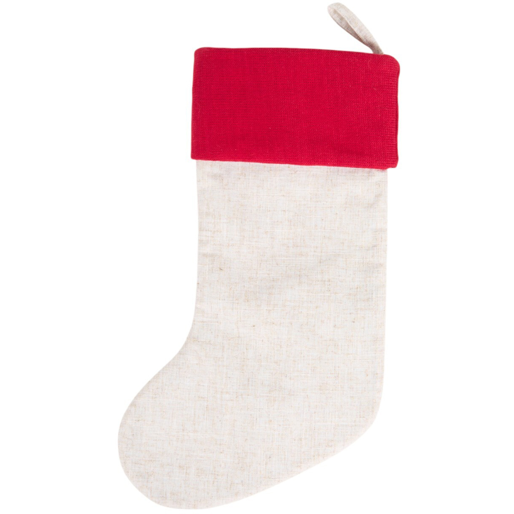 Santa or Bear Novelty StockingWhite and Red Image 4