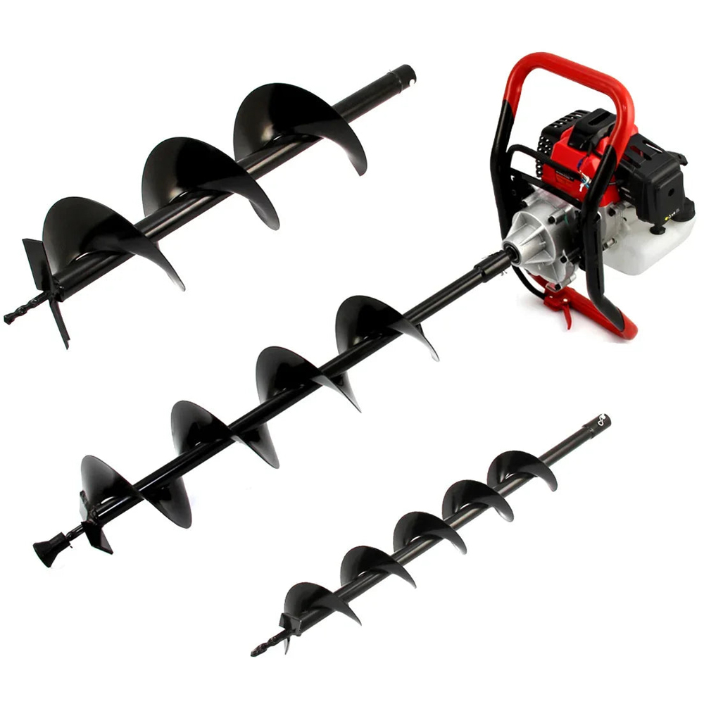T-Mech 26338 Earth Auger Cement Mixer and 2 Stroke Petrol Post Driver Image 3