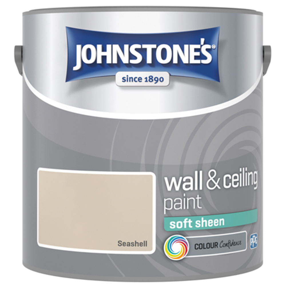 Johnstone's Walls & Ceilings Seashell Soft Sheen Paint 2.5L Image 2
