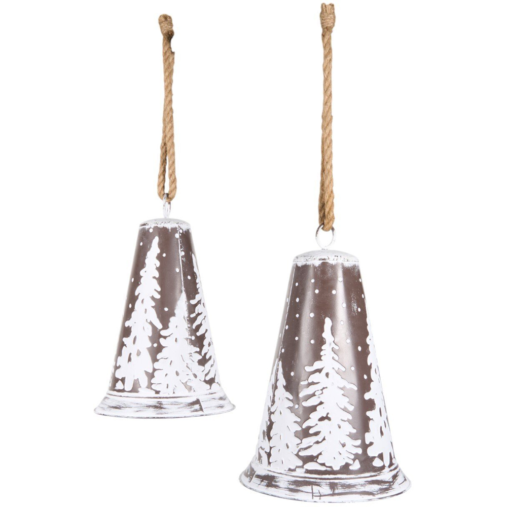 Set of 2 White Tree Bells Image 1