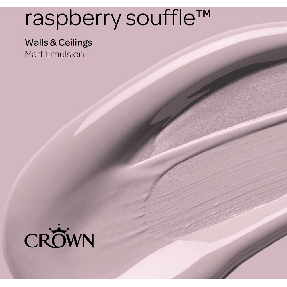 Crown Walls & Ceilings Raspberry Souffle Matt Emulsion Paint 2.5L Image 8
