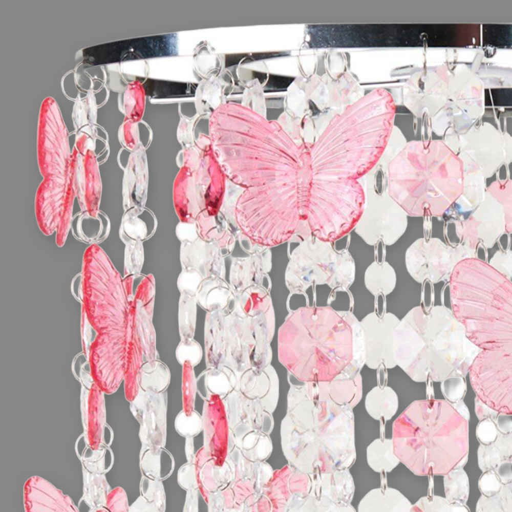 Butterfly Pendant Light Pink Image 6