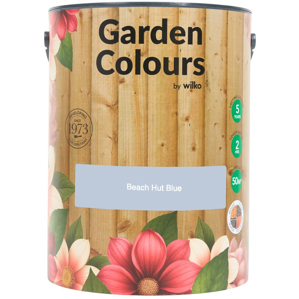 Wilko Garden Colours Beach Hut Blue Wood Paint 5L Image 10