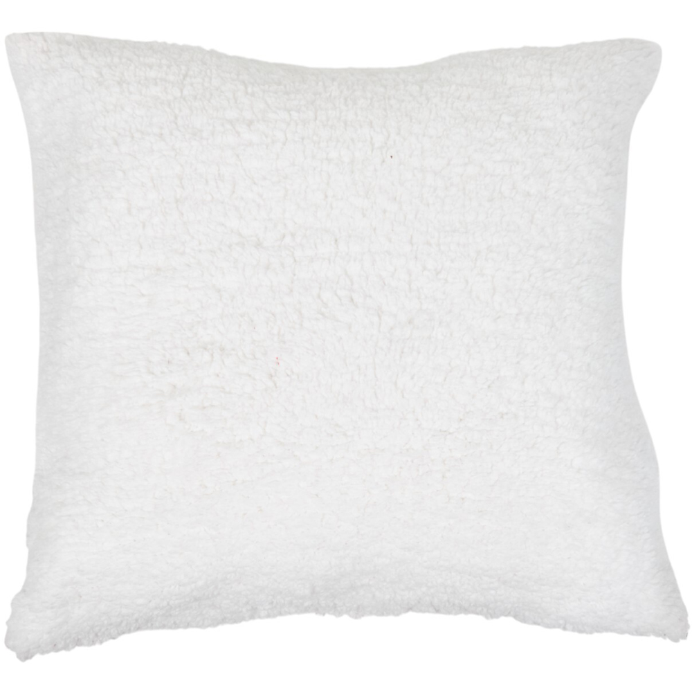 Tartan Check Sherpa Cushion - Red Image 2