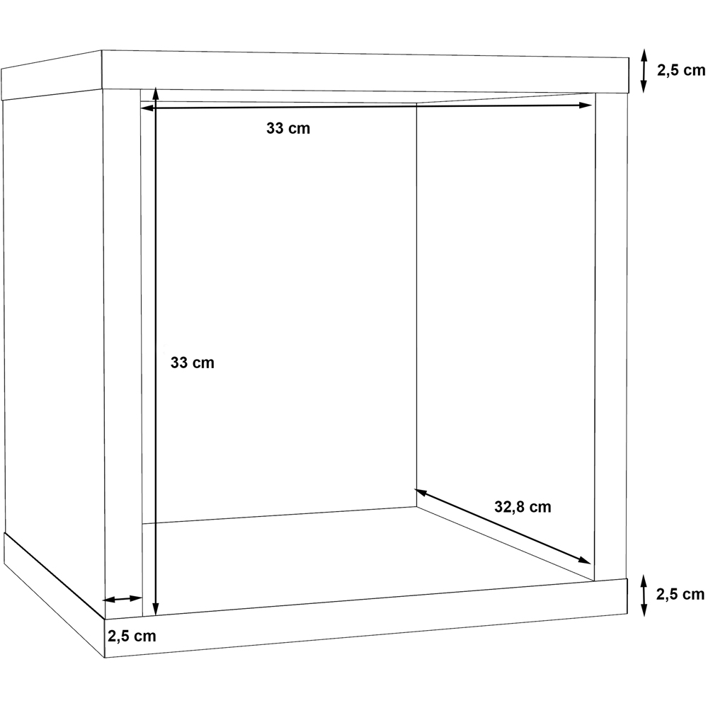 Furniture To Go Mauro Matt White Single Shelf Storage Unit Image 7