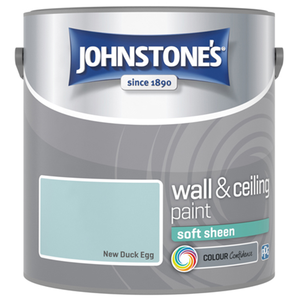 Johnstone's Walls & Ceilings New Duck Egg Soft Sheen Paint 2.5L Image 2