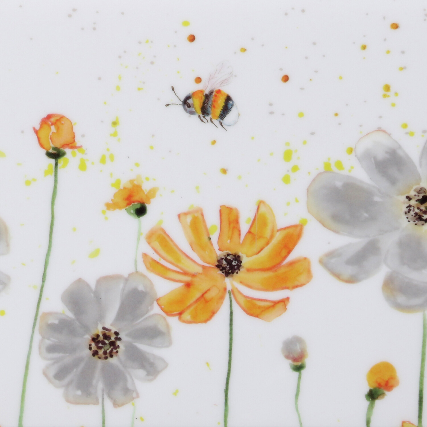 Flower Bee Tray - White / Long Drinks Tray Image 3