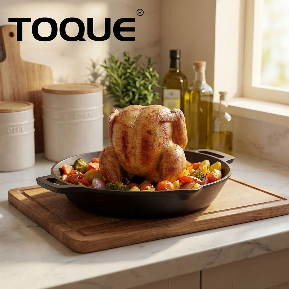 Toque Cast Iron Non-Stick Chicken Roaster Stand 27cm Image 8