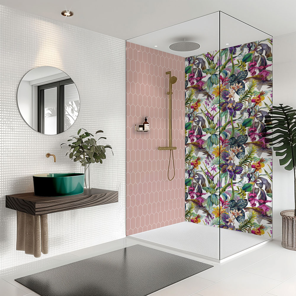 Splashbax Premium Artisan Floral Dream Acrylic Bathroom Wall Panel 2400 x 900mm Image 5