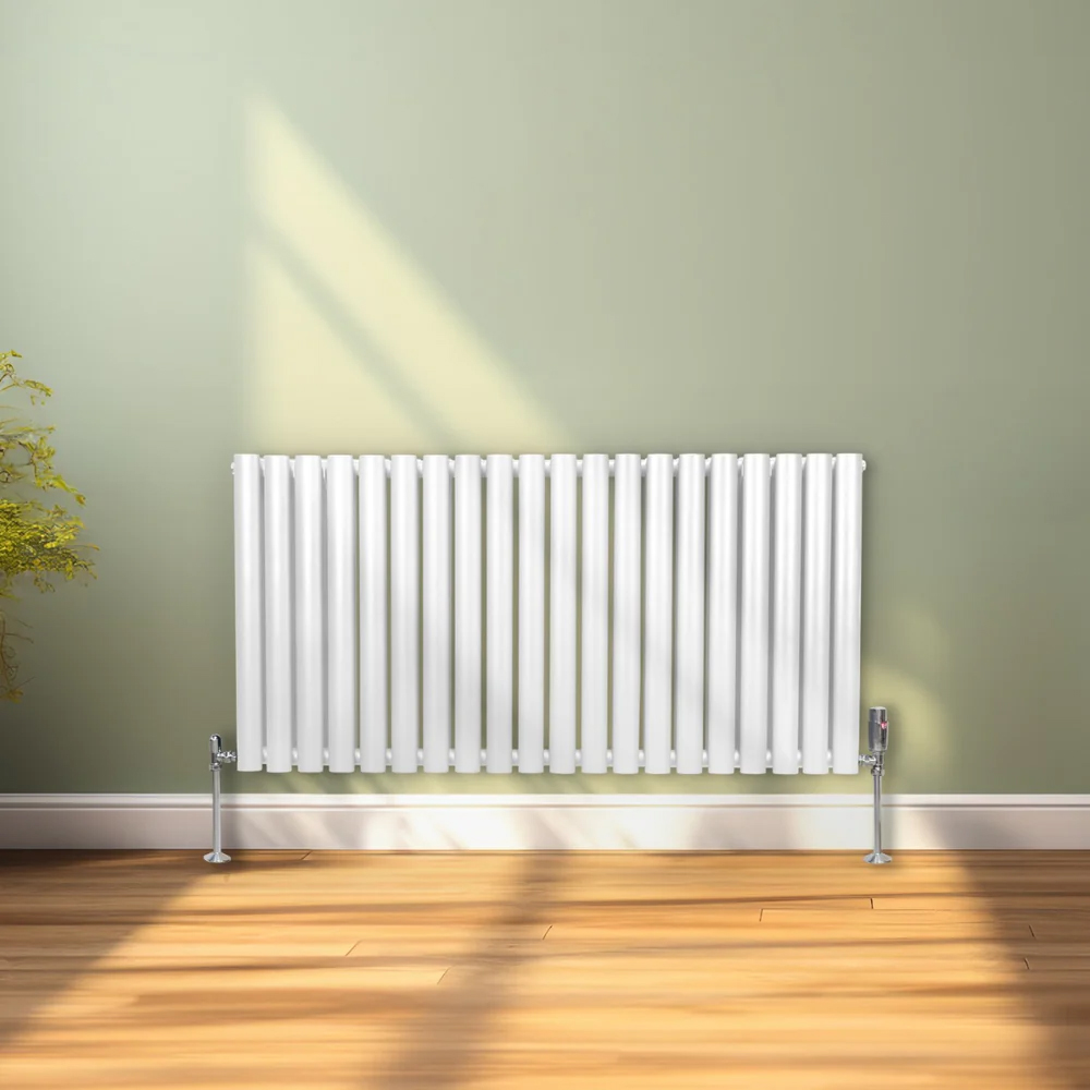 Monster Shop 5367BTU White Oval Column Radiator 600 x 1200mm Image 2