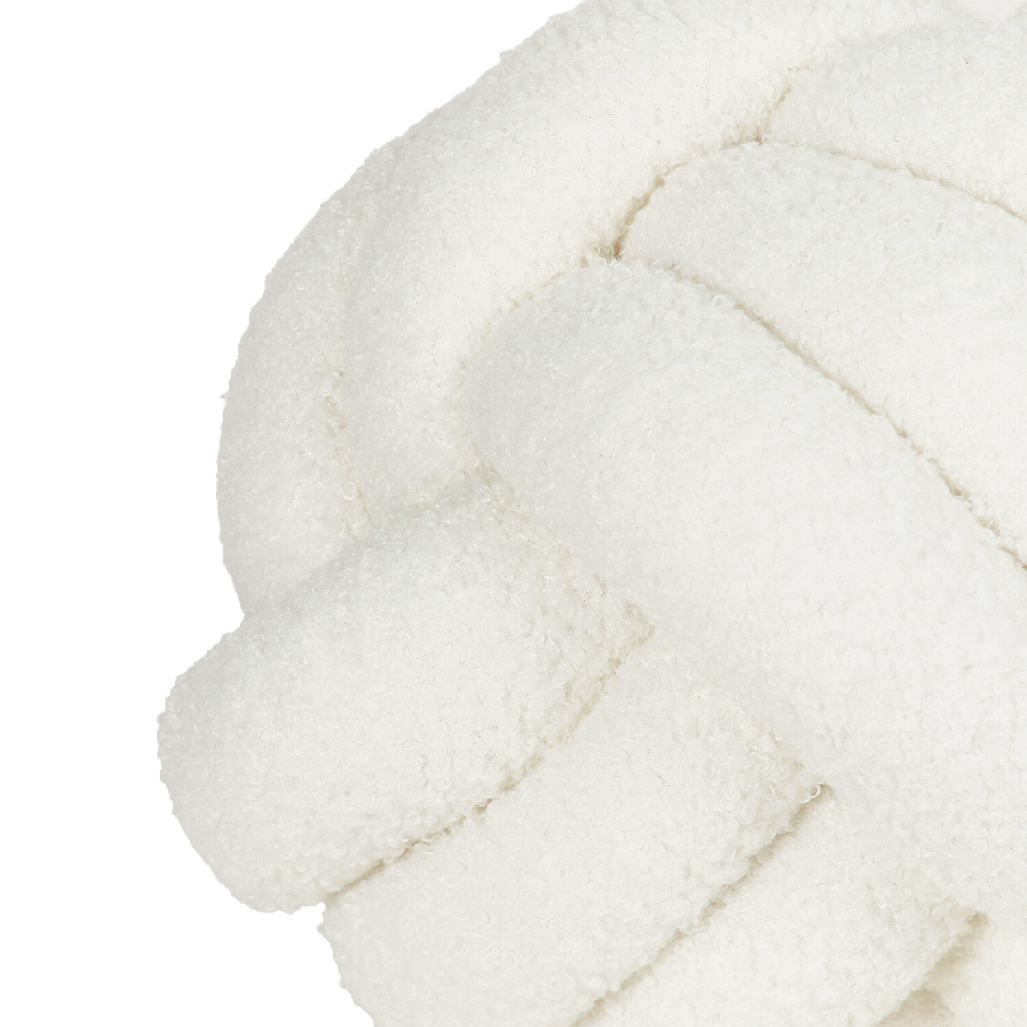 Divante Ivory Knot Boucle Cushion Image 2