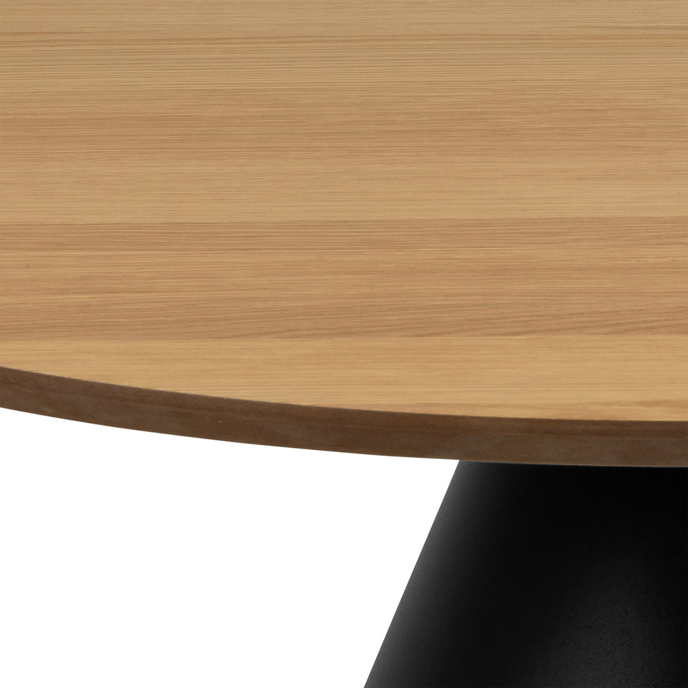 Furniture To Go Soli Oak and Black Round Coffee Table Image 5