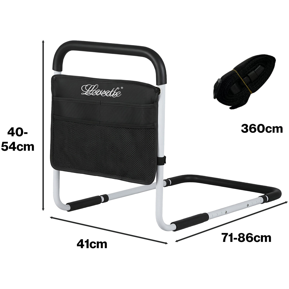 Levede Adjustable Height Safety Assist Bed Rail with Storage Pocket Image 9