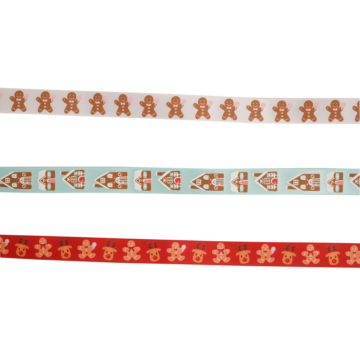 Christmas Thin Gingerbread Ribbon Image 3