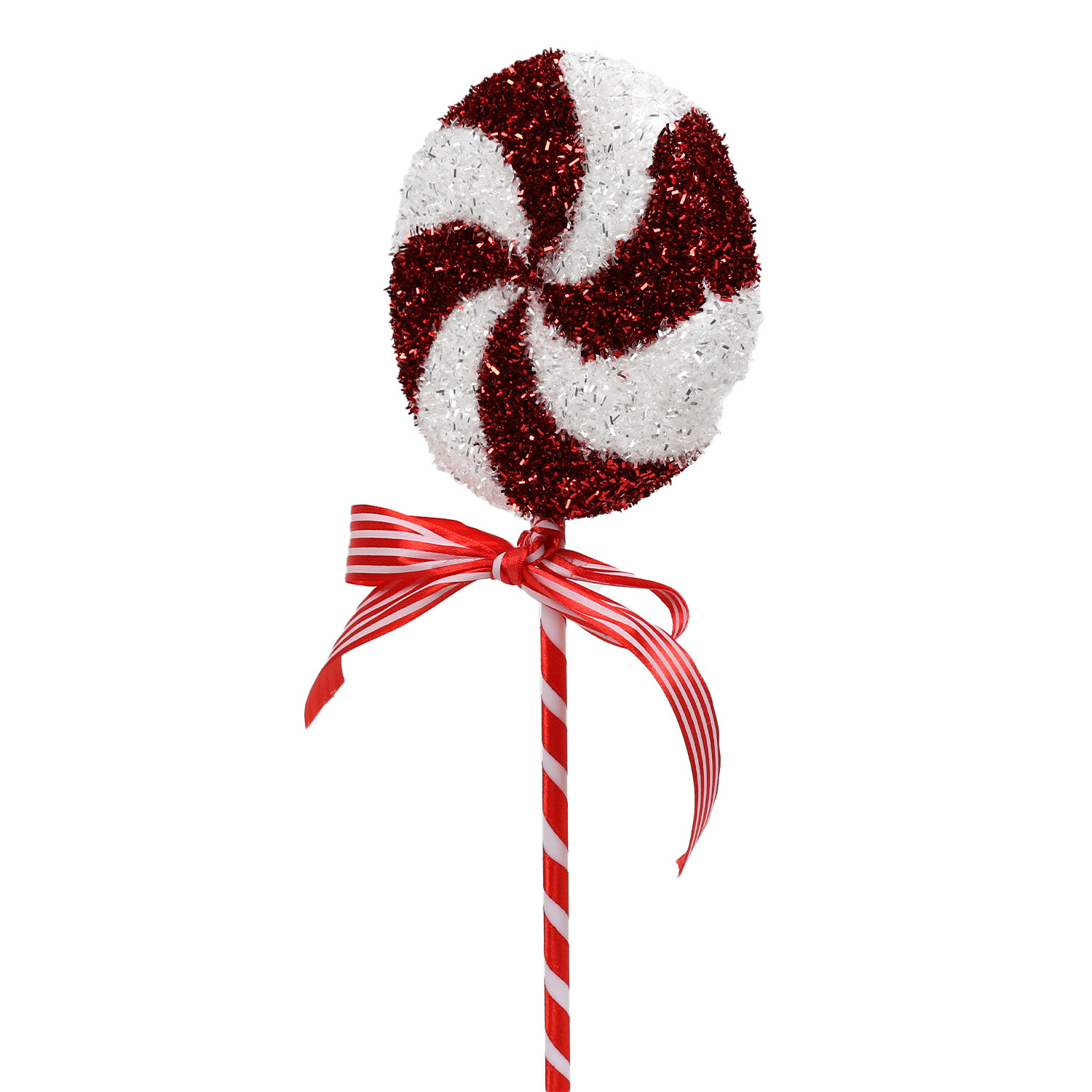 Candy Cane Lane Red Sparkle Lollipop Pick Image 3
