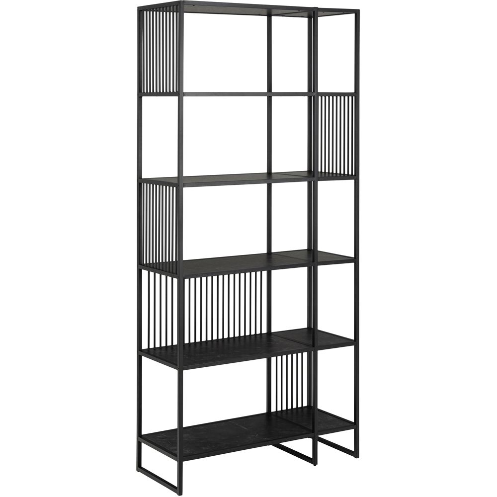 Florence Strington 5 Shelf Black Bookcase Image 2