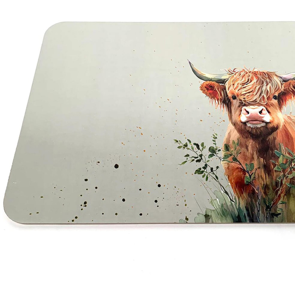 Set of 6 Highland Cow Placemats - Natural Image 2