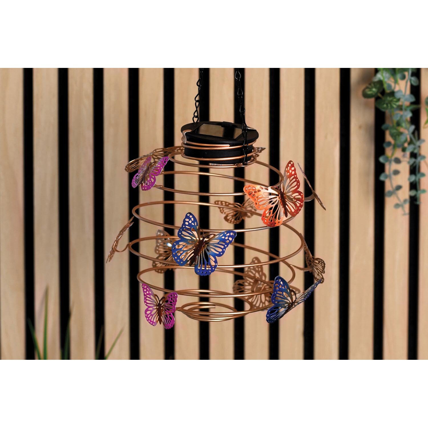 Solar Butterfly Spiral Lantern Image 3