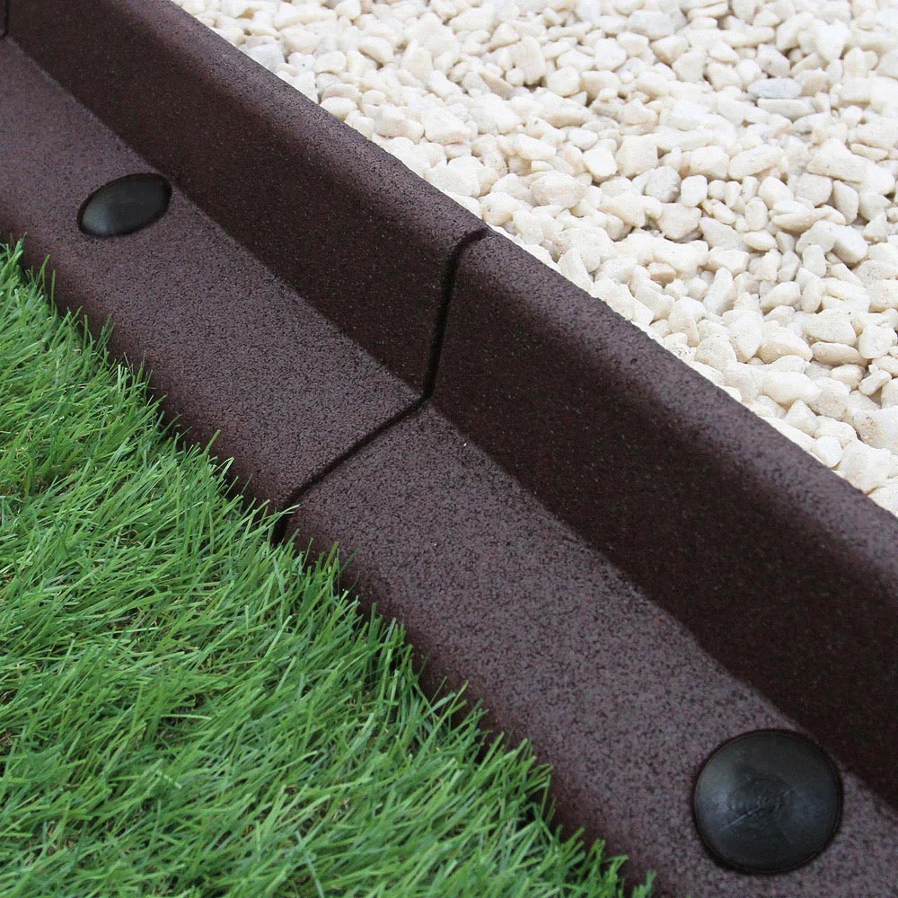 MonsterShop Brown 4ft 40 Pack Flexible Lawn Edging Image 4