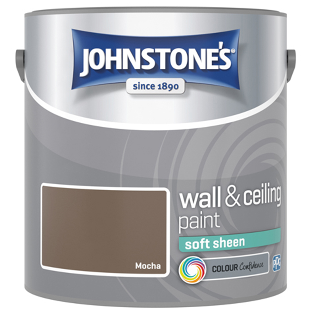 Johnstone's Walls & Ceilings Mocha Soft Sheen Paint 2.5L Image 2