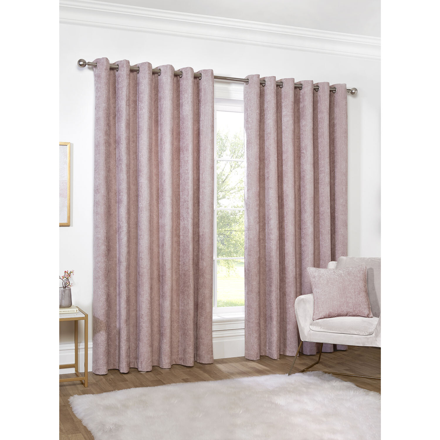 Alden Thermal Curtains - Dusty Pink / 137cm / 168cm Image 2
