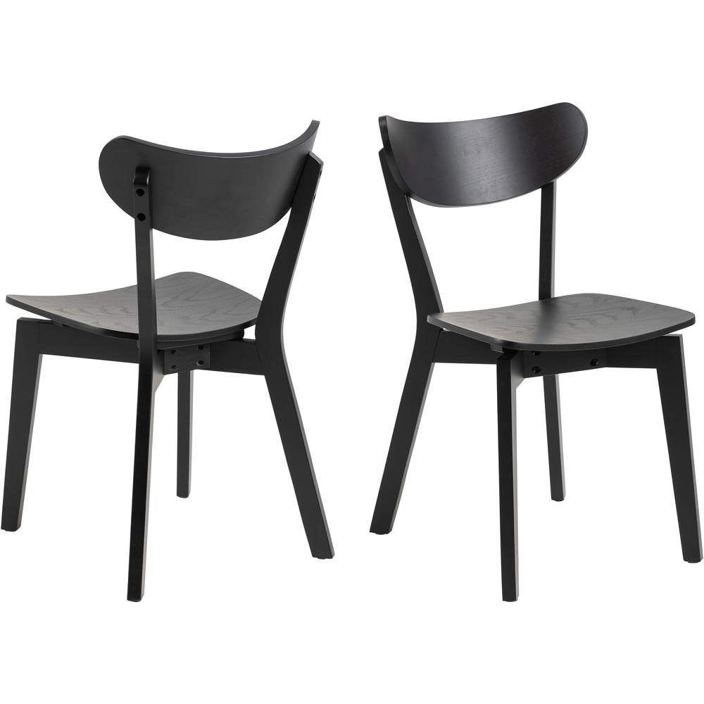 Furniture To Go Roxby Black 4 Seater Round Dining Set Image 5