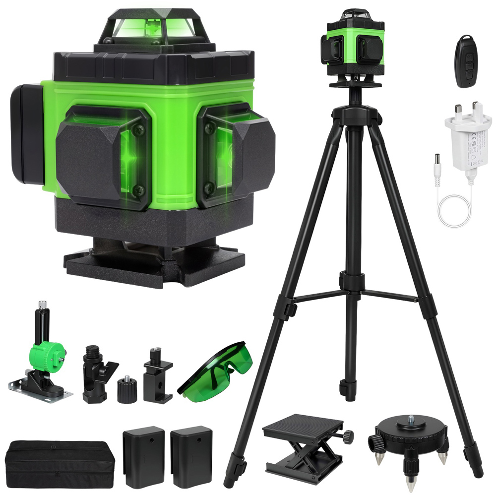 Traderight HW0308-UK Green 4D Cross Line Self-Levelling Laser with Tripod Image 3