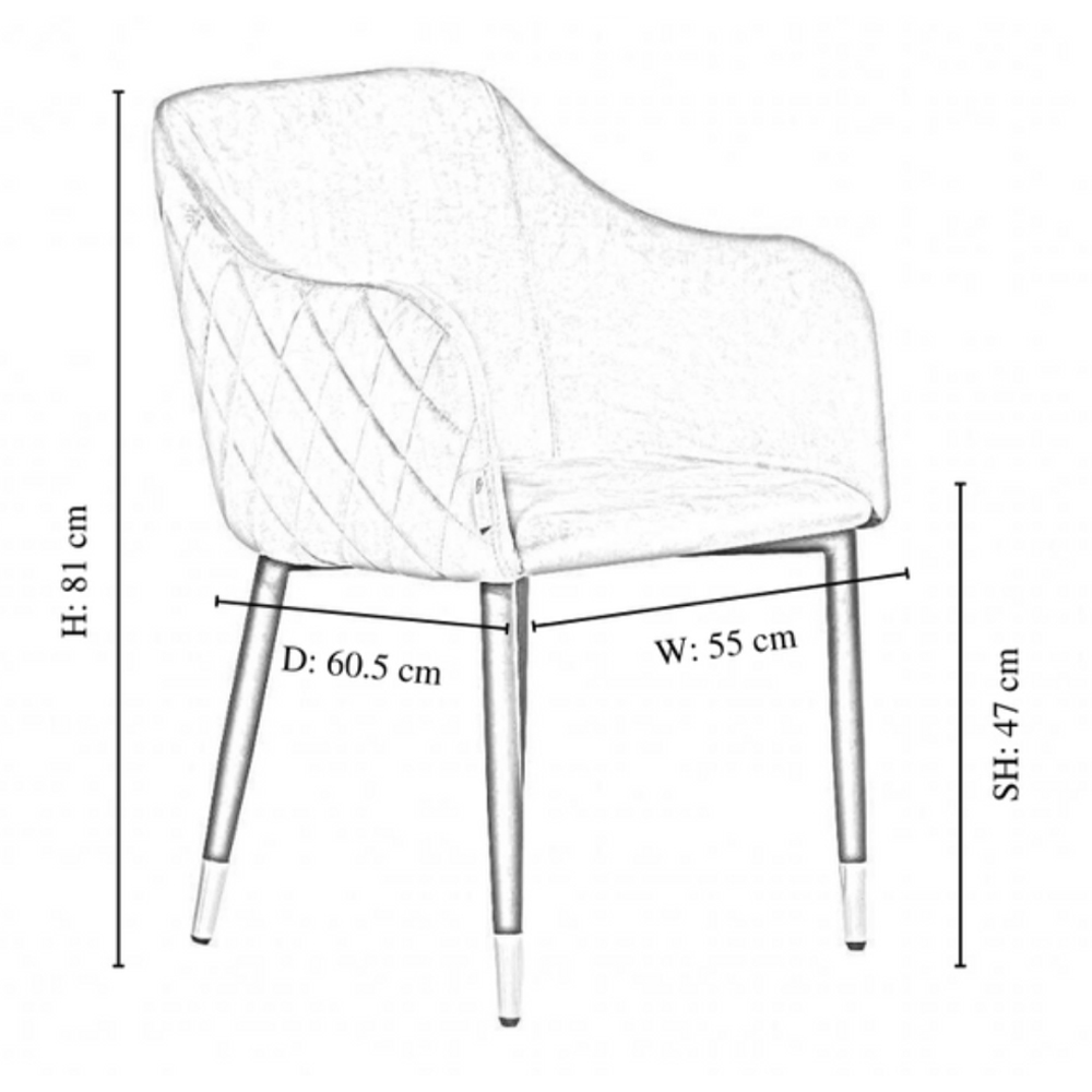 Life Interiors Verona Black and Gold Velvet Upholstered Dining Chair Set of 2 Image 6