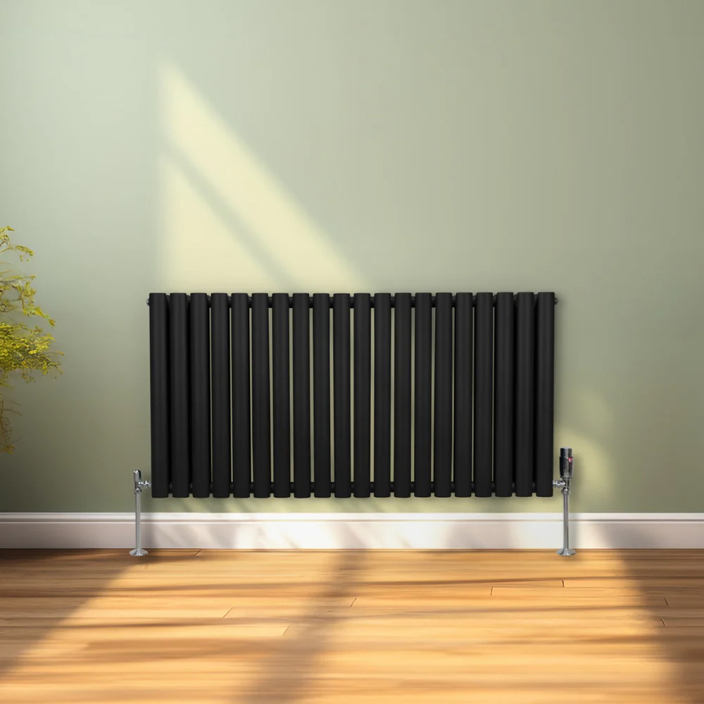 Monster Shop 5367BTU Black Oval Column Radiator 600 x 1200mm Image 2