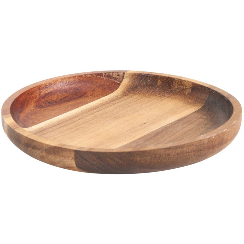 Acacia Wood Serving Platter Natural Round Image 3