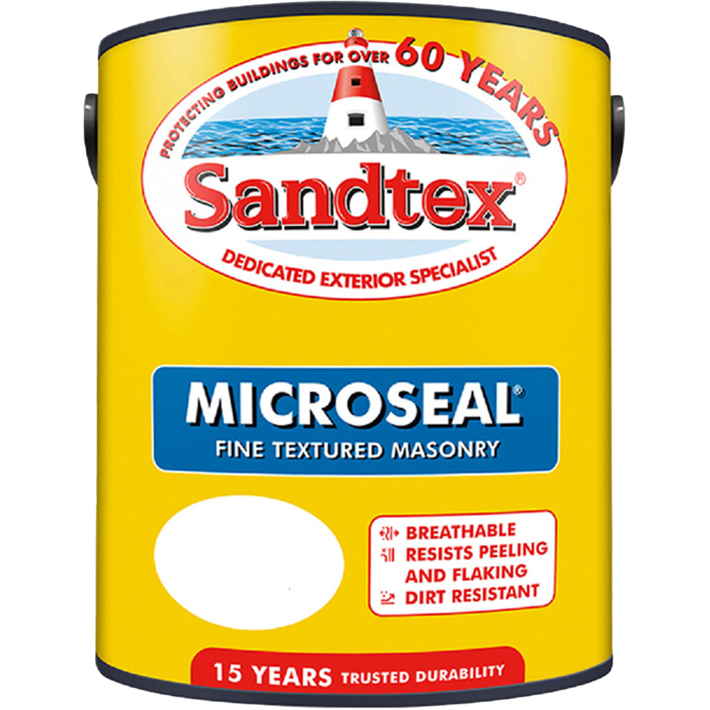 Sandtex Retail Chalk Hill Textured Microseal Masonry Paint 5L Image 2