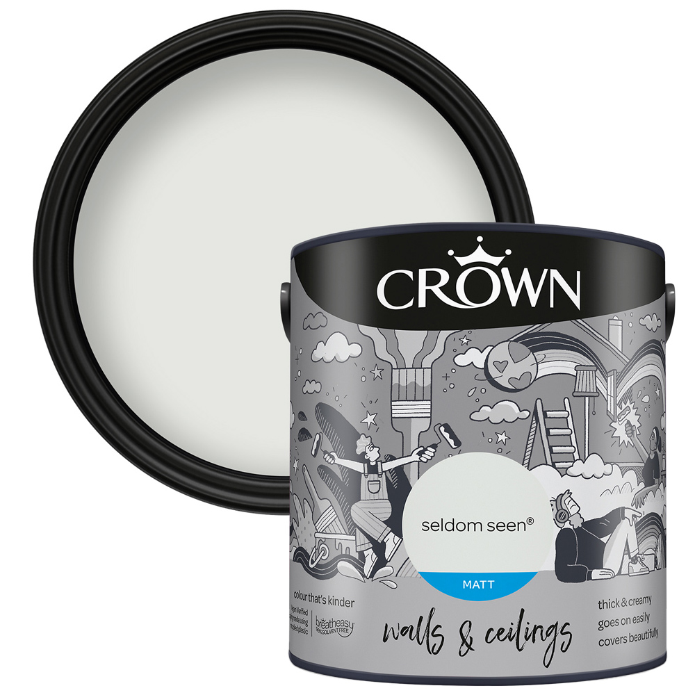 Crown Breatheasy Walls & Ceilings Seldom Seen Matt Emulsion Paint 2.5L Image 1