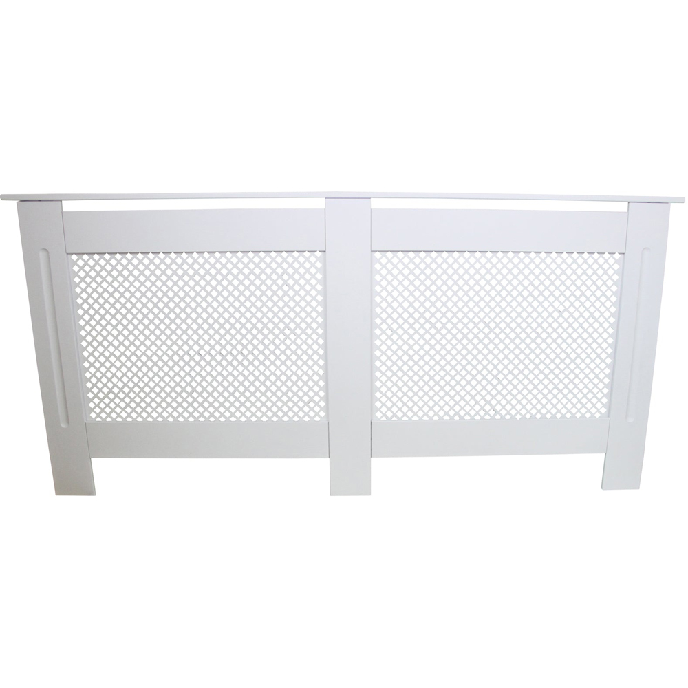 MonsterShop White Trellised Grill MDF Radiator Cover 820 x 1720mm Image 3