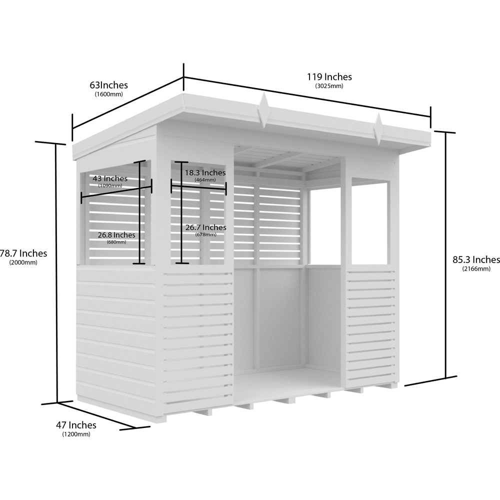 DIY Sheds 8 x 4ft Pressure Treated Tongue and Groove Timber Outdoor Kitchen Shelter Image 9