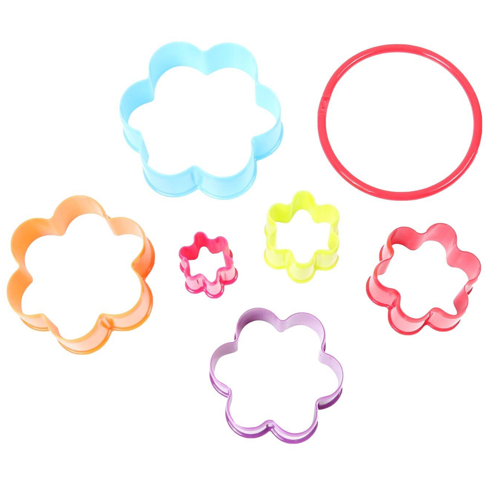 Pack of Six Plastic Flower Cookie Cutters Image 2