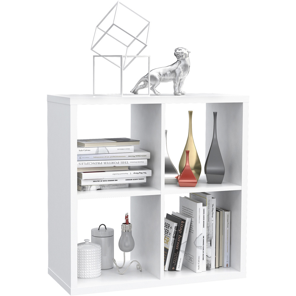 Furniture To Go Mauro Matt White 4 Shelf Storage Unit Image 6