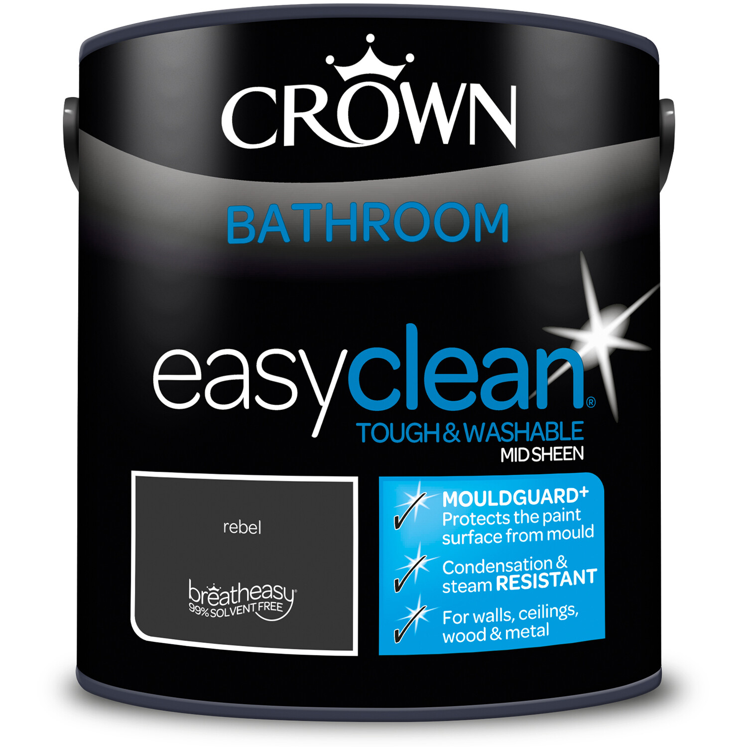 Crown Easyclean Bathroom Paint - Rebel Image 5