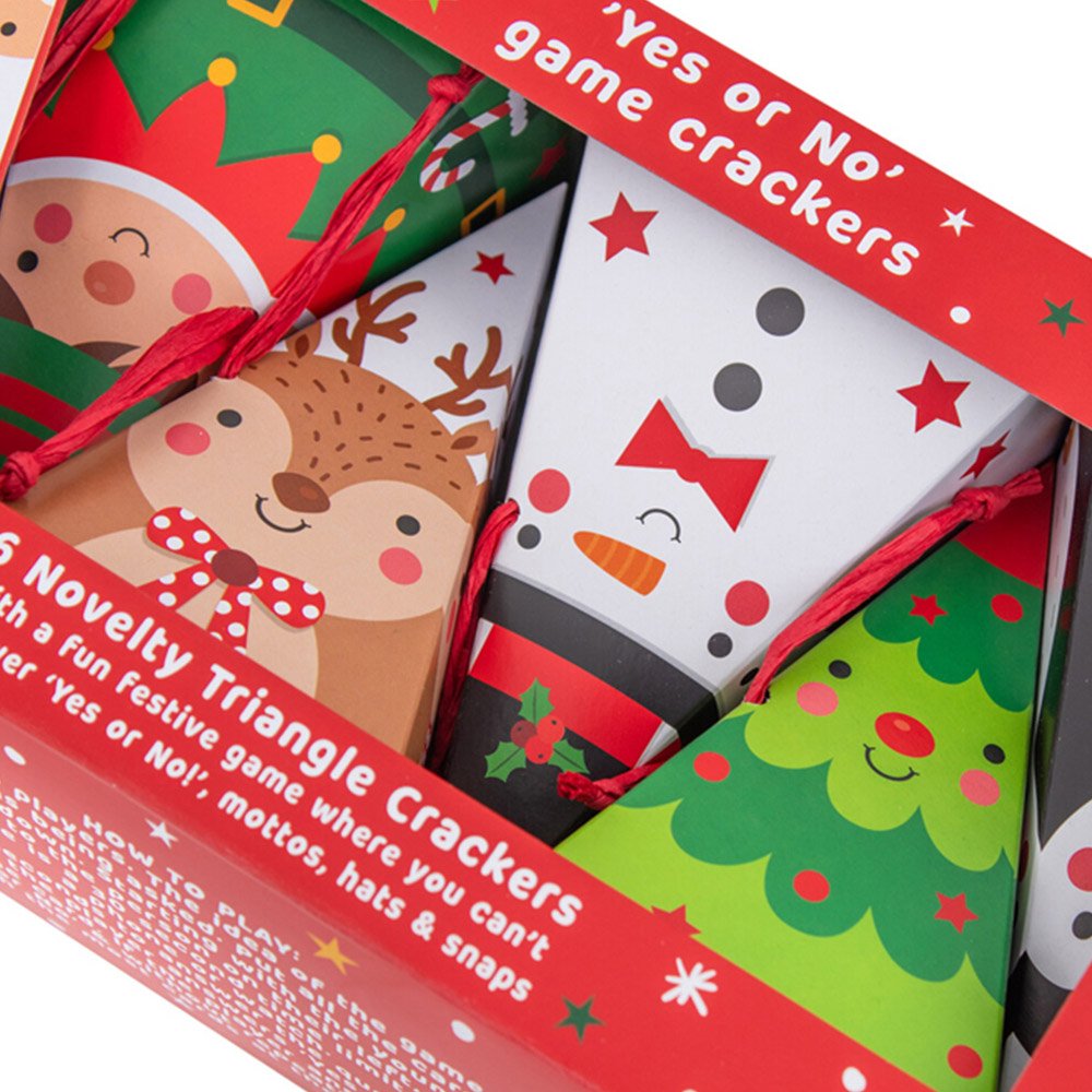Pack of 6 Novelty Triangle Crackers - Multicolour Image 4