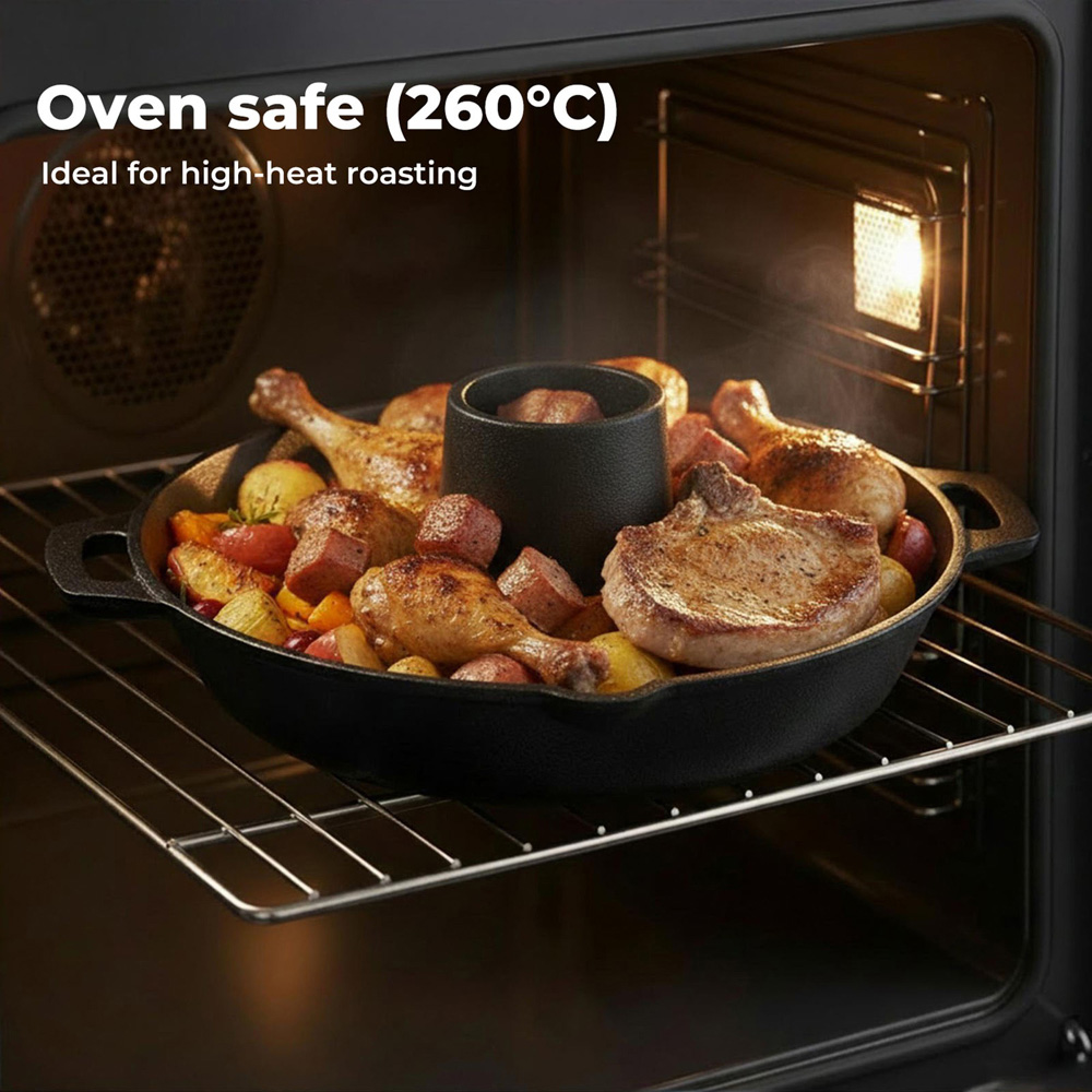 Toque Cast Iron Non-Stick Chicken Roaster Stand 27cm Image 5