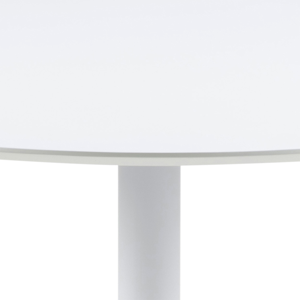Furniture To Go Ibiza 4 Seater Round Dining Table with White Top and White Base Image 5