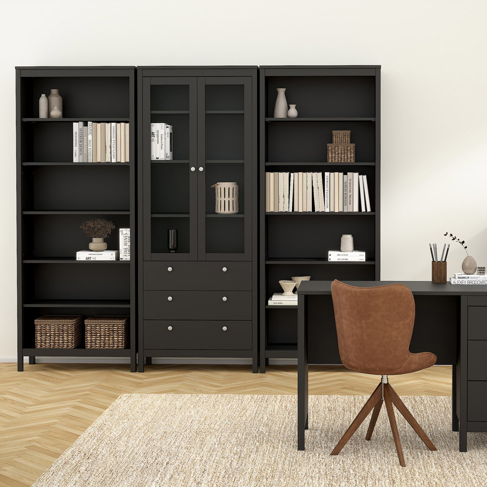 Furniture To Go Madrid Black 6 Shelf Bookcase Image 5