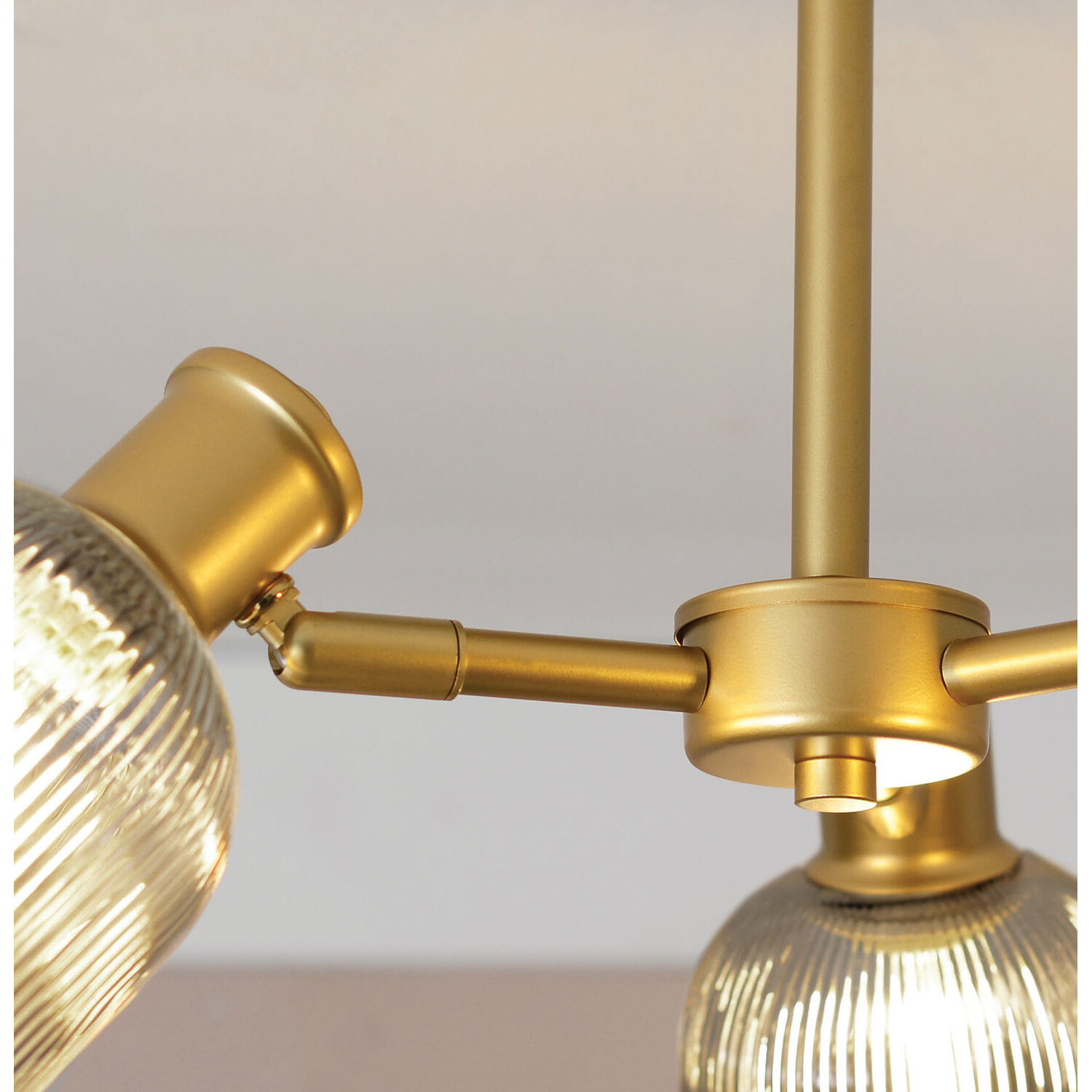 Sorrento Gold 3 Light Ceiling Fitting Image 5