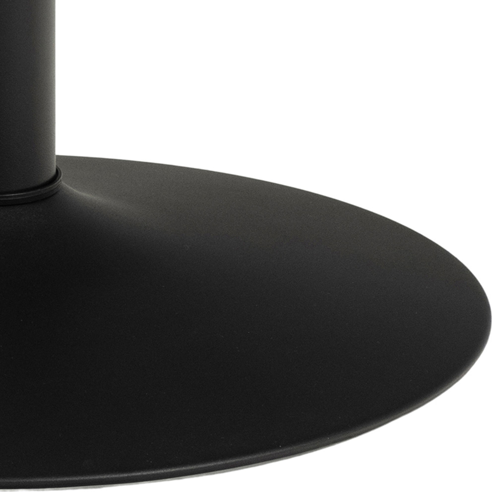 Furniture To Go Ibiza 4 Seater Round Dining Table with Black Top and Matt Black Base Image 7