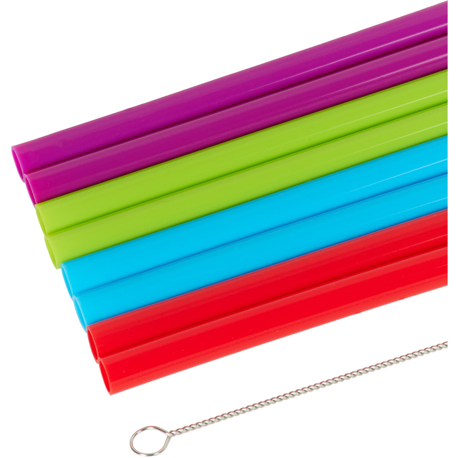 Pack of 8 Colours Collection Straws with Brush Image 3