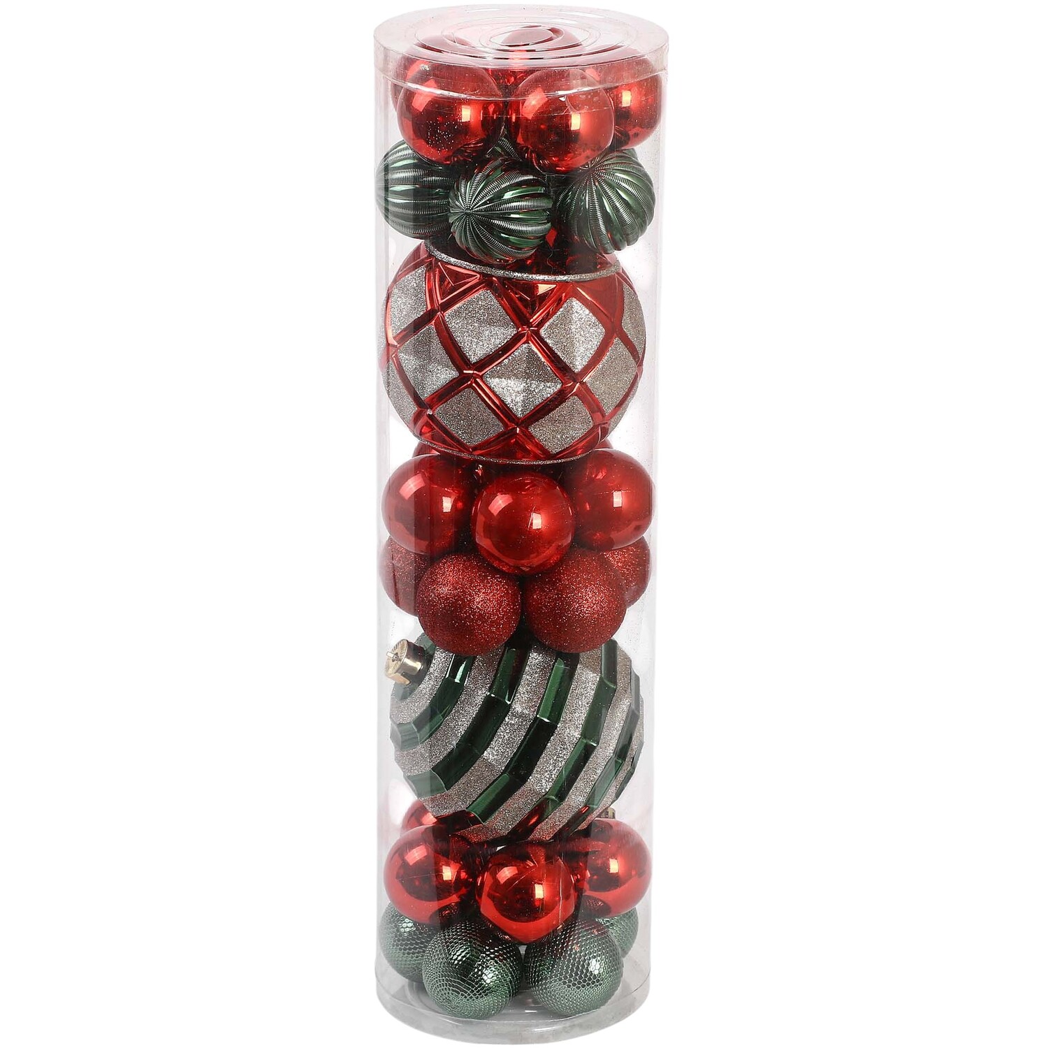 Set of 32 Chalet Baubles Red Image 1