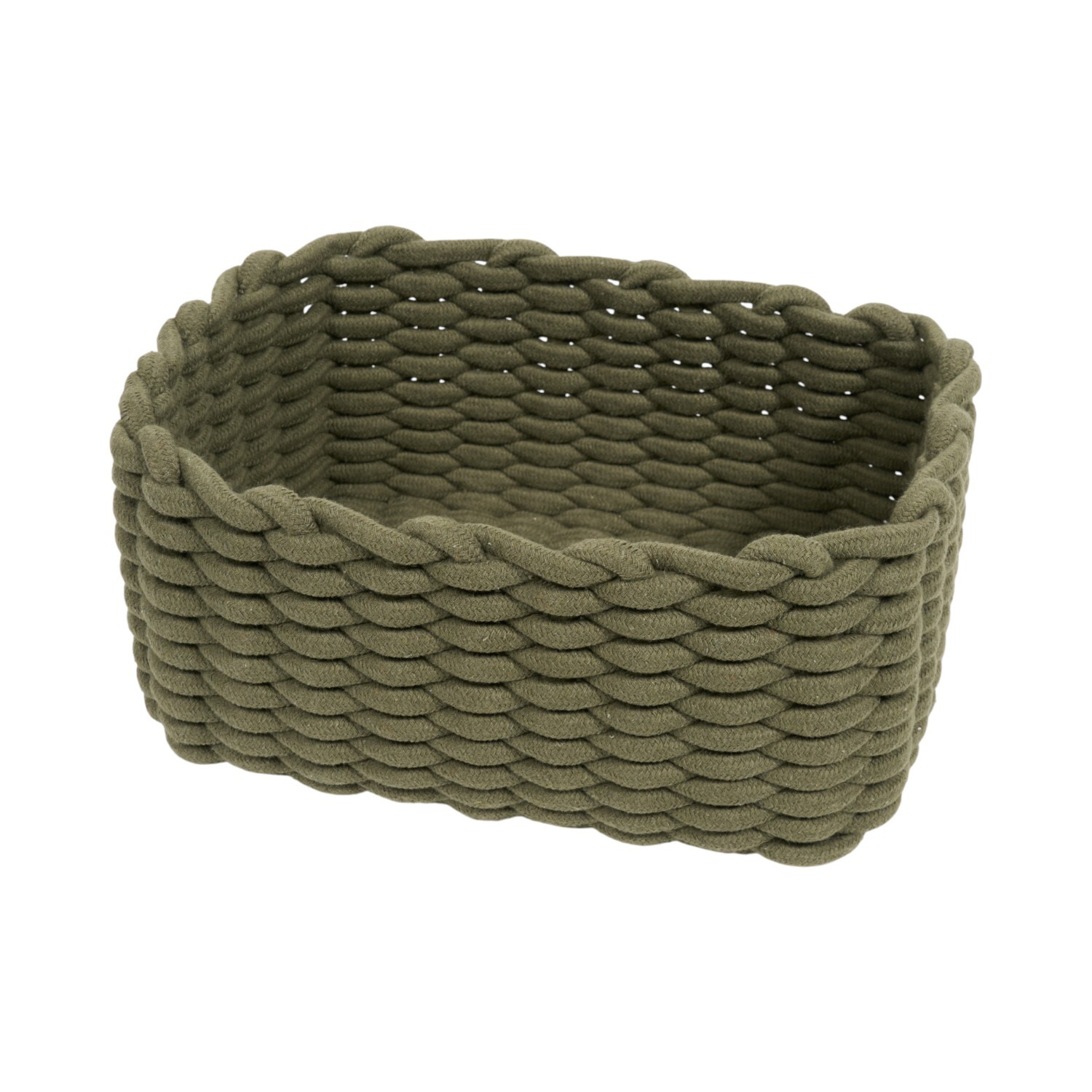 Set of 3 Woven Rope Baskets Olive Image 4