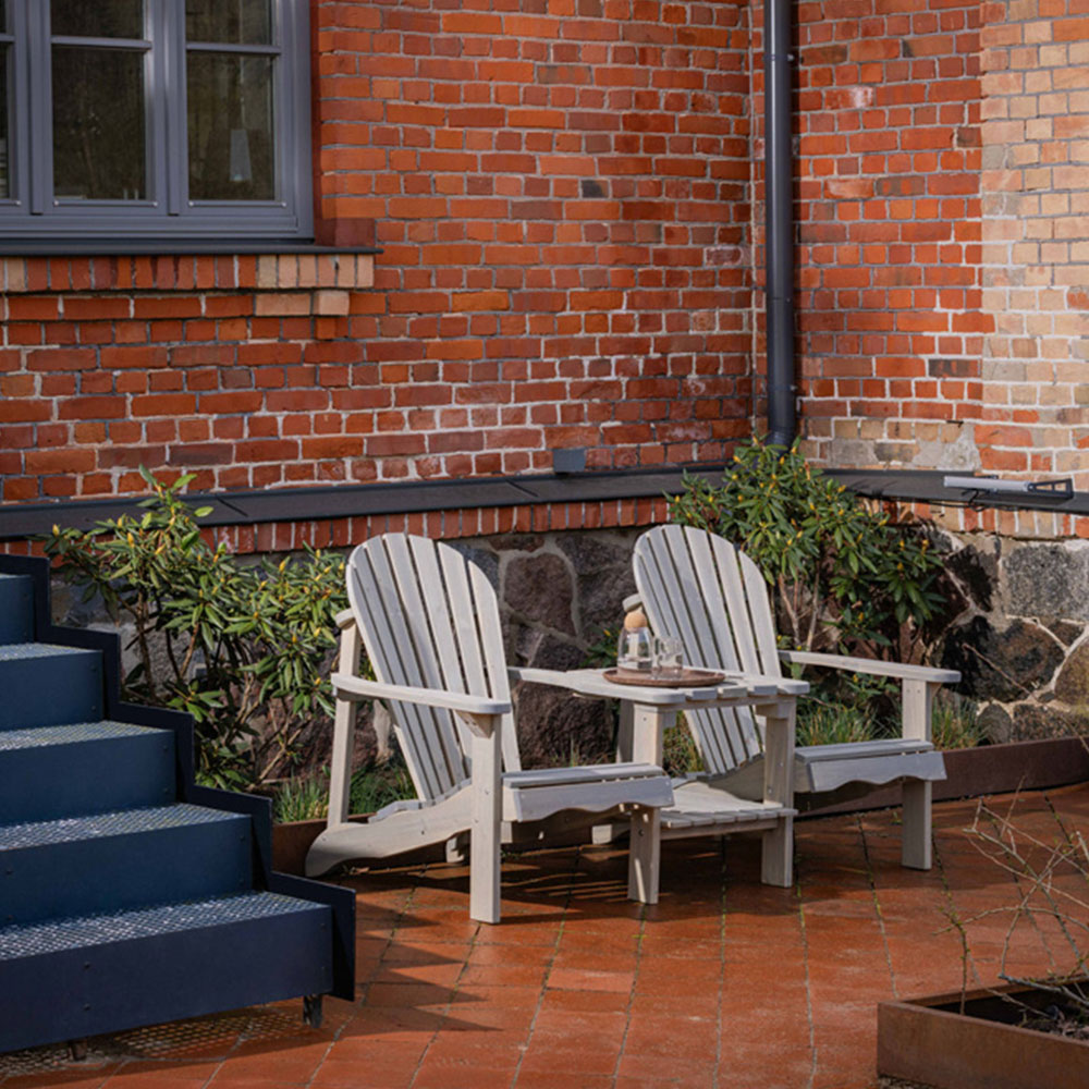 AMATA Ungurs 2 Seater Adirondack Love Seat Grey Image 8