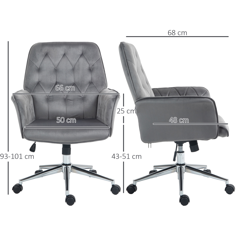 Portland Dark Grey Swivel Computer Chair Image 7