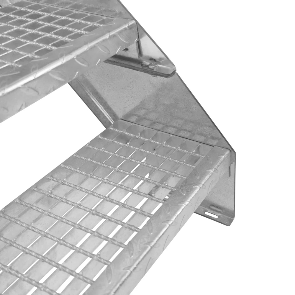 MonsterShop 8 Section Adjustable Galvanised Staircase 600mm Image 3
