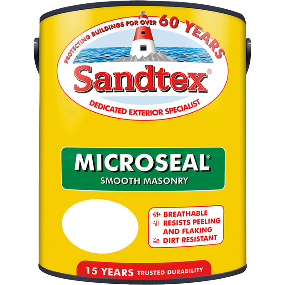 Sandtex Retail Sandstone Microseal Masonry Paint 5L Image 2